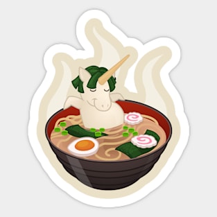 Ramen Bath Sushicorn Sticker